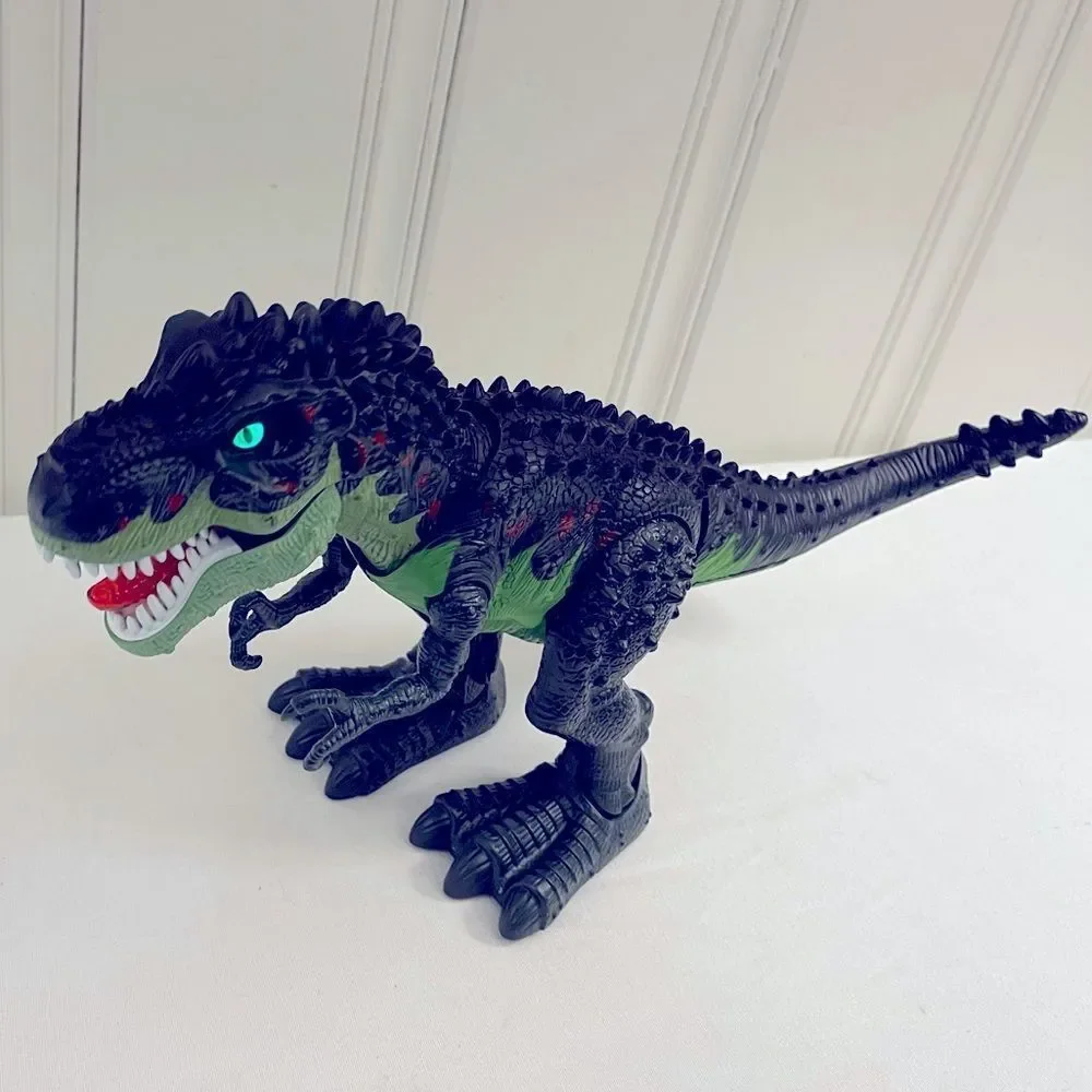 Dinosaur Toy Trex Walking with Lights & Sound Realistic Green Color WORKS‎